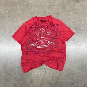 Affliction Red Y2K grunge streetwear tee